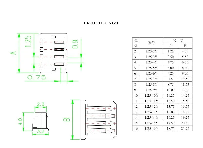50/100PC SH/PH/XH 1.0mm 1.25mm 1.5mm 2.0mm 2.54mm Housing Shell Connector 2/3/4/5/6/7/8/9/10P 1.0 1.25 2.0 2.54 Plastic Plug