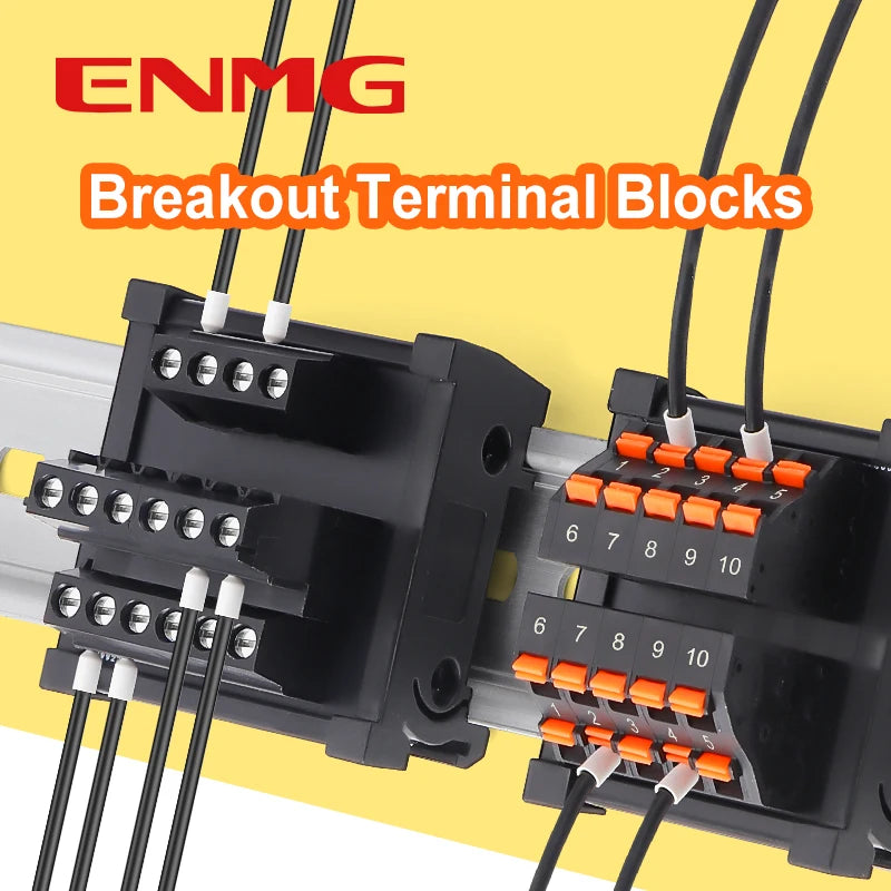 ENMG ECTB Terminal Block 10A 24-Point 42-Point 48-Point 84-Point PLC Signal Transfer Junction Rail Mount Power Distribution Box.