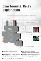 Din Rail Slim Relay Module 41F-1Z-C4-1 Integrated PCB Mount Power Relay With Relay Holder 12V 24V ACDC 220V Relay Socket 6.2mm