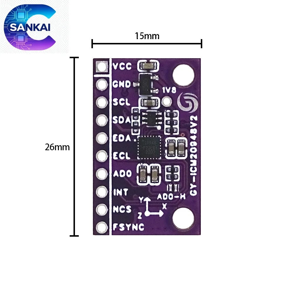 BNO085 9-Axis AHRS IMU Board, High Accuracy Motion Sensor, I2C, for VR/Drone