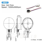 5PCS Micro DC Vibration Motor 0820 0827 0834 1027 1020 1030 1034 Mobile Phone Vibration Flat Motor DC3-5V