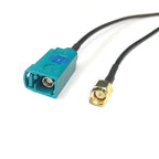 Fakra Z Female to SMA Male Plug Jack Coax Connector Pigtail Cable RG174 20cm 8" Neutral Coding