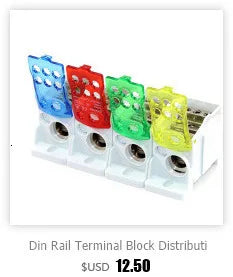 Din Rail Terminal Block Distribution Power Wire Electrical Connector Electric Split Junction Box UKK80A/125A/160A/250A/400A/500A
