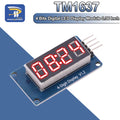 1pcs TM1637 4 Bits Digital LED Display Module For Arduino 7 Segment 0.36Inch Clock RED Anode Tube Four Serial Driver Board Pack
