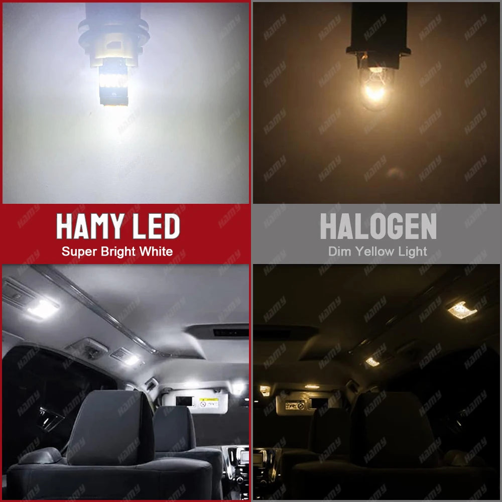 10/20/40 PCS CANBUS T10 W5W LED Bulb For Car Interior Dome Door Maps Trunk License Plate Lights 12V 4014-45SMD 6500K White 300LM