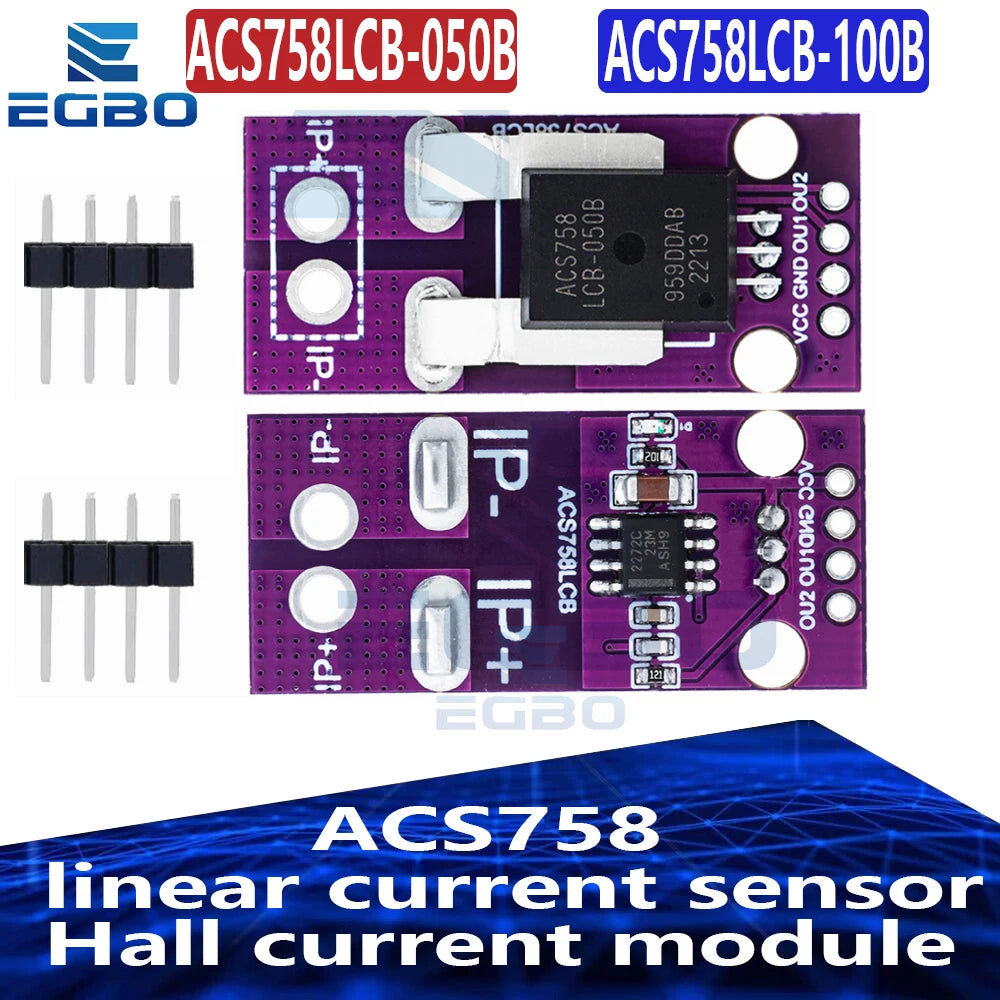 1PCS~5PCS ACS758 ACS758LCB-050B-PFF-T linear current sensor Hall current module ACS758LCB-100B-PFF-T