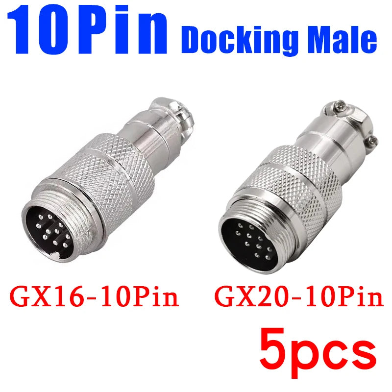 Aviation Plug GX12 GX16 GX20 Butt Soldering Socket 2/3/4/5/6/7/8/9/10Pin Wire Docking Connectors