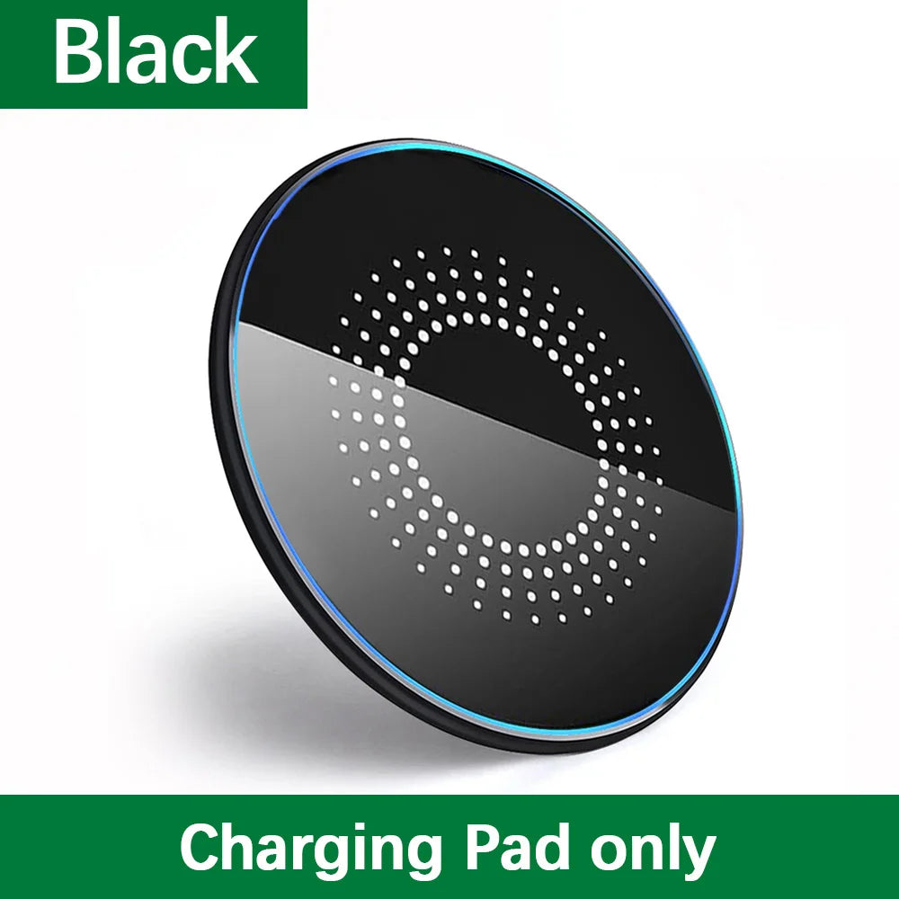 Upgraded Fast Wireless Charging Station for Samsung, Xiaomi, Huawei; 30W Wireless Charger Pad for iPhone 17- 12 Pro, XS Max