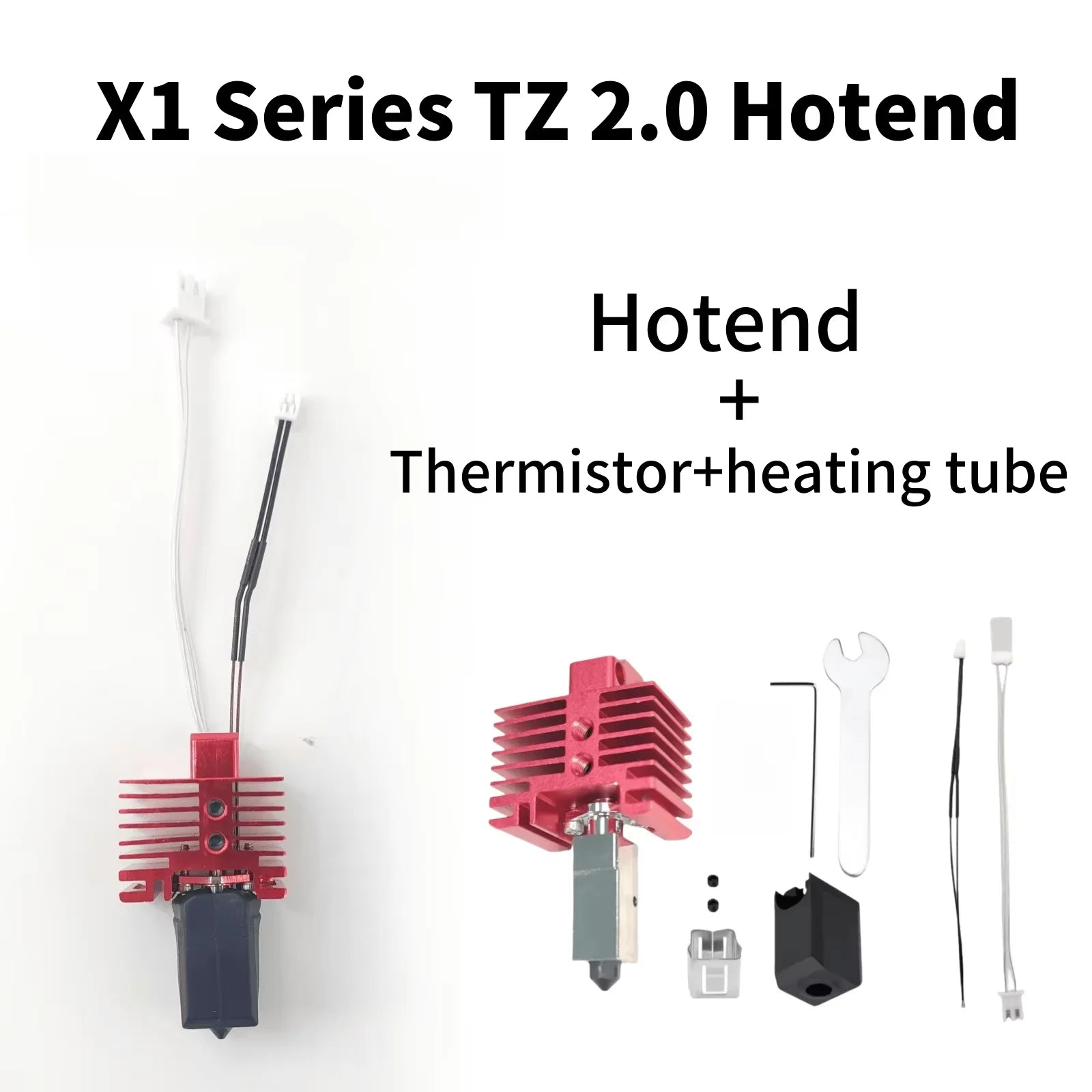 For Bambu Lab X1 Series Hotend Upgrade 2.0 Version Bambulab Bi Metal Fit Bamboo Bambu labs X1 X1C Hot End X1C Thermistor