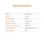 Tuya Zigbee Sound Light Sensor Smart Alarm Siren 90dB App Remote Control Home Security Protection System Siren Alarm