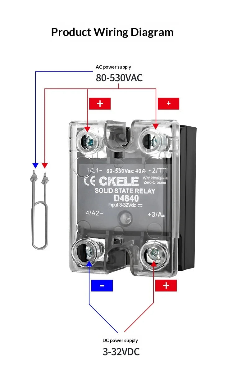 D48 Series SSR Single Phase Solid State Relay DC-AC AC-AC Control Zero Crossing AC Relay Industrial Electronic Switching Module