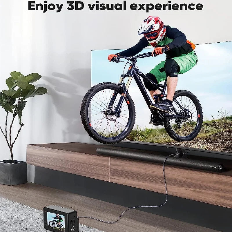 Micro HDMI to HDMI Cable 4K@60Hz V2.0 HDMI to Micro HDMI Cable Compatible with GoPro Raspberry Pi 4 Retroid Sony Camera Video