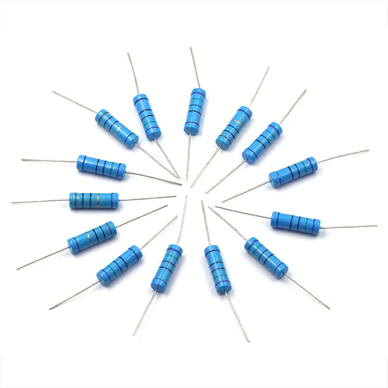10pcs 5W Metal Film Resistor 1% 1Ω - 1MΩ 2 2.2 10 15 47 100 120 390 470 820 1K 1.2K 3K 8.2K 22K 20K 33K 47K 150K 330K 560K ohm