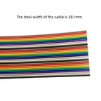 Rainbow Dupont Flat Ribbon Cable 1.27mm Pitch 1 Meter Length 6P‑64P Multi Pin Counts Compatible for FC Dupont Connector