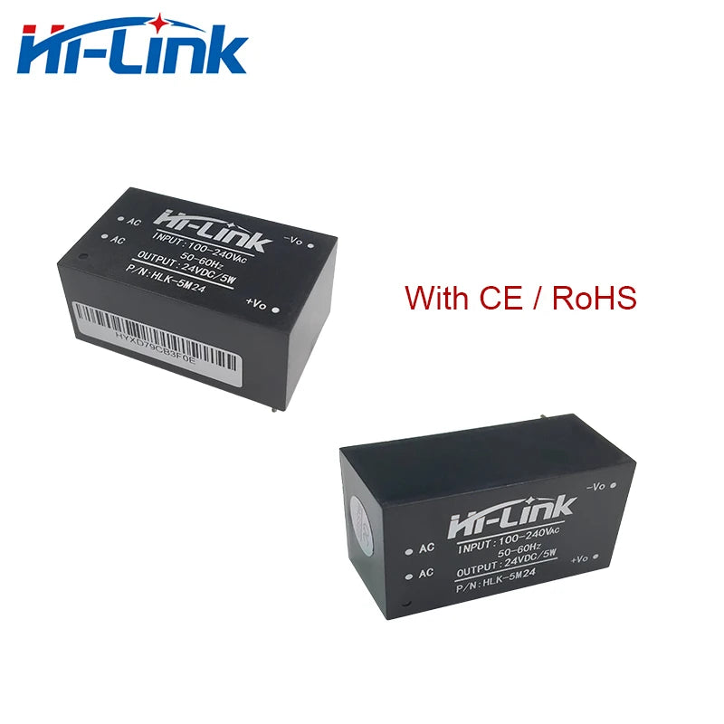 15pcs Free Shipping HLK-5M05 5M03 5M12 5M09 5M24 5W AC DC Buck Step Down Isolated Power Supply Module 220V to 5V/3.3V/12V/9V/24V