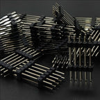 50pcs 2.54mm Straight 2x2/3/4-40p L11.5/13/15/17/19/21/25-50mm Gold Dual Row Double Insulation PCB Board Spacer Male Pin Header