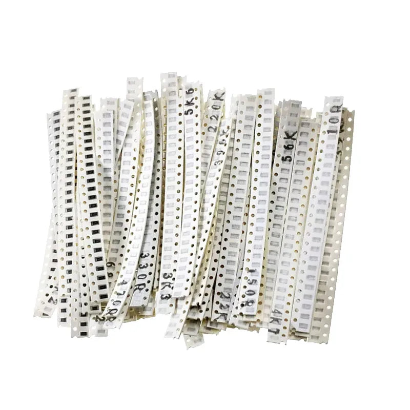 1250PCS 50Values SMD Resistor 1206 5% Pack 0Ω~10MΩ, 1R 10R 100R 220R 330R 470R 680R Chip Fixed Resistor 1K 102 10K 103 100K 104