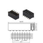 10pcs 2.0mm SMD PH4.3mm/PH2.0mm Standard/ Short Profile Double Row 2X3/5/7/9/10/12/18/24P PCB SMT Socket Gold Female Header