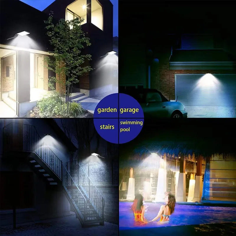 48leds solar street wall lights 450LM 3.5W led solar motion PIR sensor DIM lights Aluminum with pole remote for garden garage