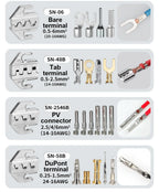 Electrician Pressed Pliers Crimping Tool with Interchangeable Dies Ratcheting Wire Crimper for Electrical Terminals Connector