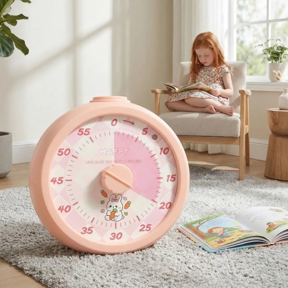 Portable Visual Timer Multifunctional 60-Minutes Timer Countdown Alarm Clock Silent Operation Visualization Function