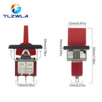 1PCS SH T80-R Series Mini Paddle Toggle Switch Square Snap-in Panel Mount 5A/125VAC