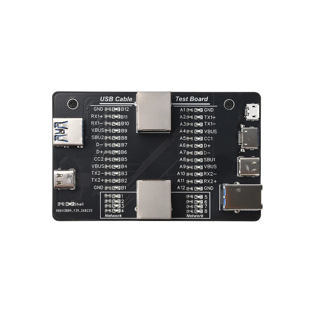 USB 3.0 Cable Tester Multifunctional Fault Detector Support RJ45/Lightning/Micro-B Test Wire Charging Tests Tool