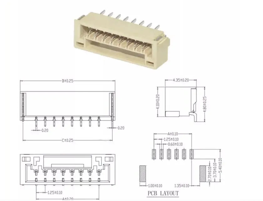 20PCS/LOT JST GH1.25 Connector with Lock GH 1.25mm Socket Pin Header Vertical Horizontal Housing Terminal 2P3P4P5P6P7P-16 Pin