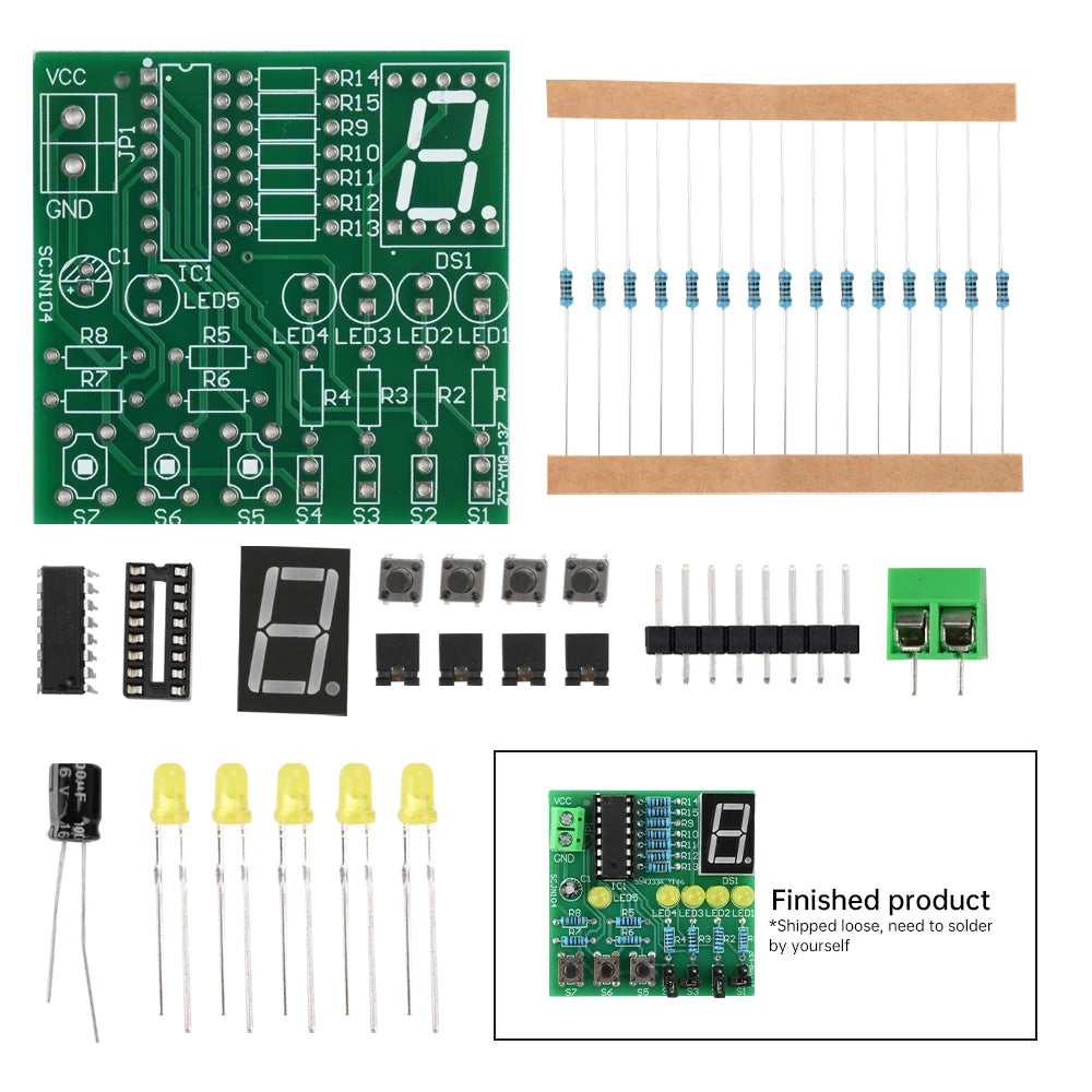 5V BCD to 7-Segment Decoder Driver Module Onboard Latch & Driver Circuit Clear Markings Reinforced Solder Points Re-Weldable PCB