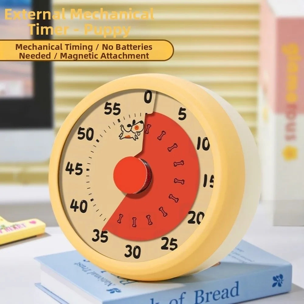 Mechanical Visual Timer Magnetic 60 Minutes Countdown Alarm Clock Self Discipline Timer Reminder Kitchen Cooking Timer Students