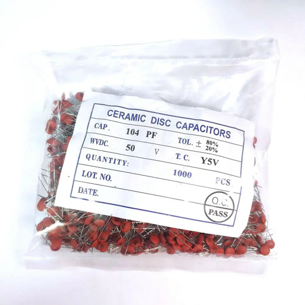 50pcs 10nF(103) 15nF(153) 20nF(203) 22nF(223) 33nF(333) 47nF(473) 68nF(683) 100nF(104) Disc Ceramic Capacitor
