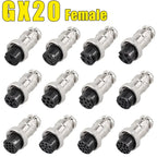 5pcs GX12 GX16 GX20 2 3 4 5 6 7 8 9 10Pin Male Female Butting Wire Cable Circular Aviation Socket Plug Panel Connector