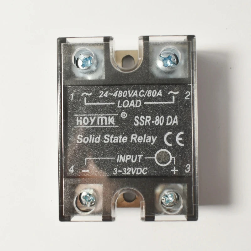 12V 24V Solid State Relay DC to AC SSR Module 230V AC Load 3-32VDC Input for Home SSR-10DA SSR-25DA 40DA 60DA 80DA 100DA 120DA
