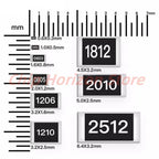 10000pcs 0402 0R ~ 2R2 SMD Resistor  1% Ohm Chip Resistor 1/16W 1 R 1R1 1.2R 1R3 1R5 1R6 1R8 2R 2R2 ohm New