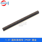 1x40P 1.27mm 2.0mm 2.54mm Round Hole Male Tin Gold Female Pin Header Single Row 0.1" Breakable PCB IC Crystal Transistor Socket