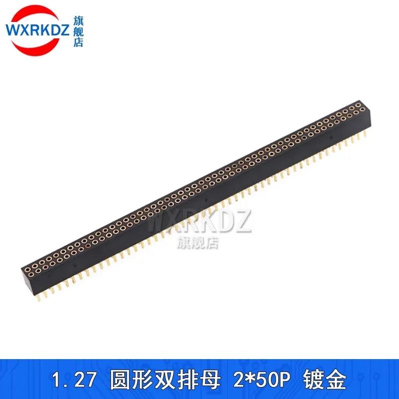 1x40P 1.27mm 2.0mm 2.54mm Round Hole Male Tin Gold Female Pin Header Single Row 0.1" Breakable PCB IC Crystal Transistor Socket