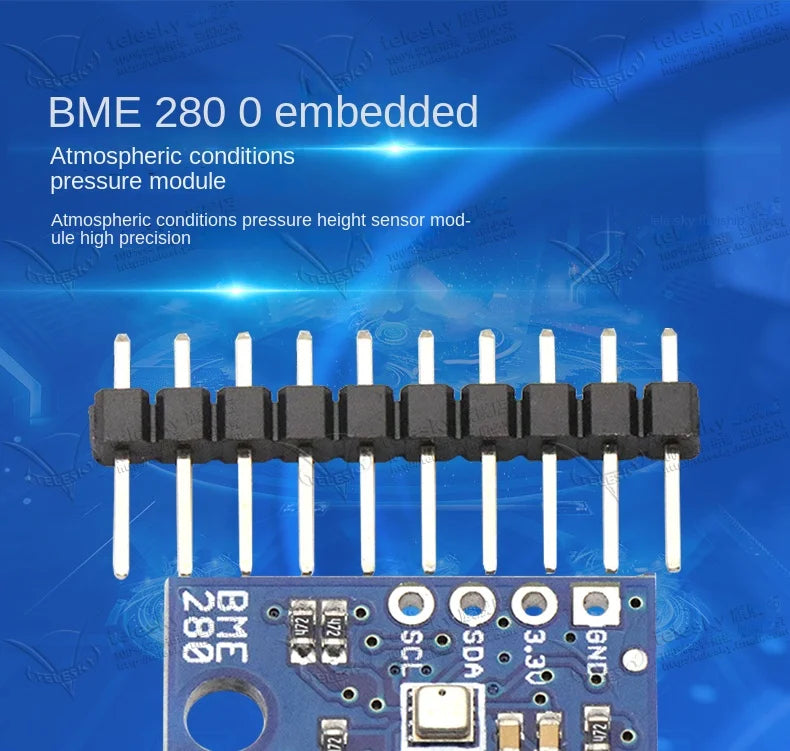 BME280 Embedded Digital Height Sensor Temperature Humidity Barometric Pressure Sensor Module I2C 1.2-3.6V BME280 Sensor Module