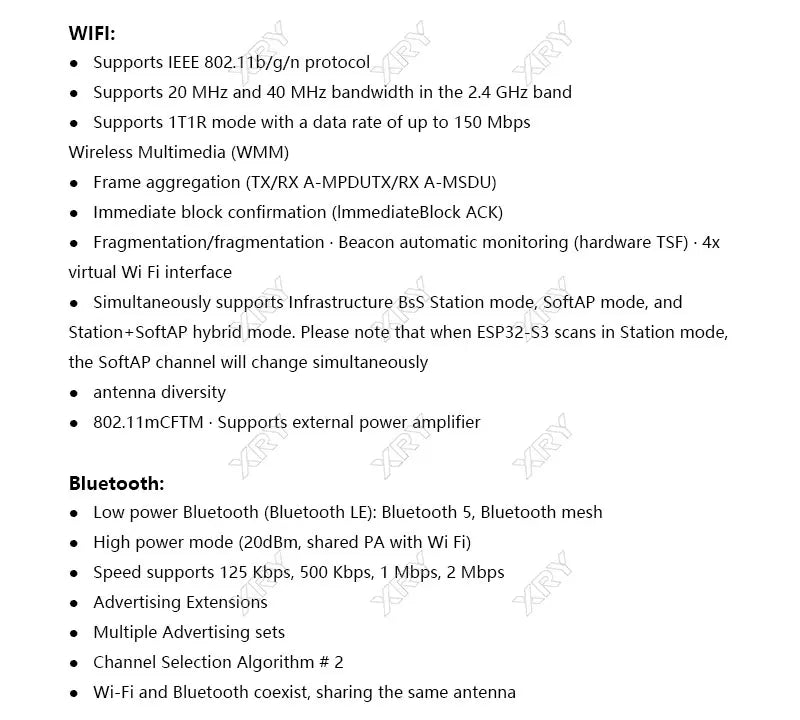 XRY ESP32-S3 CAM development board WiFi+Bluetooth module ESP32-S3-N16R8 with OV2640 camera Tablero de desarrollo de cámara ESP32