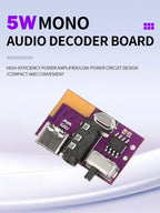 1-10 PCS DIY BT Audio Receiver Board DC 3.5V-5V 5W Mono Amplifier Decoder Board MP3 Player TWS 3.5mm AUX Speaker Stereo Module