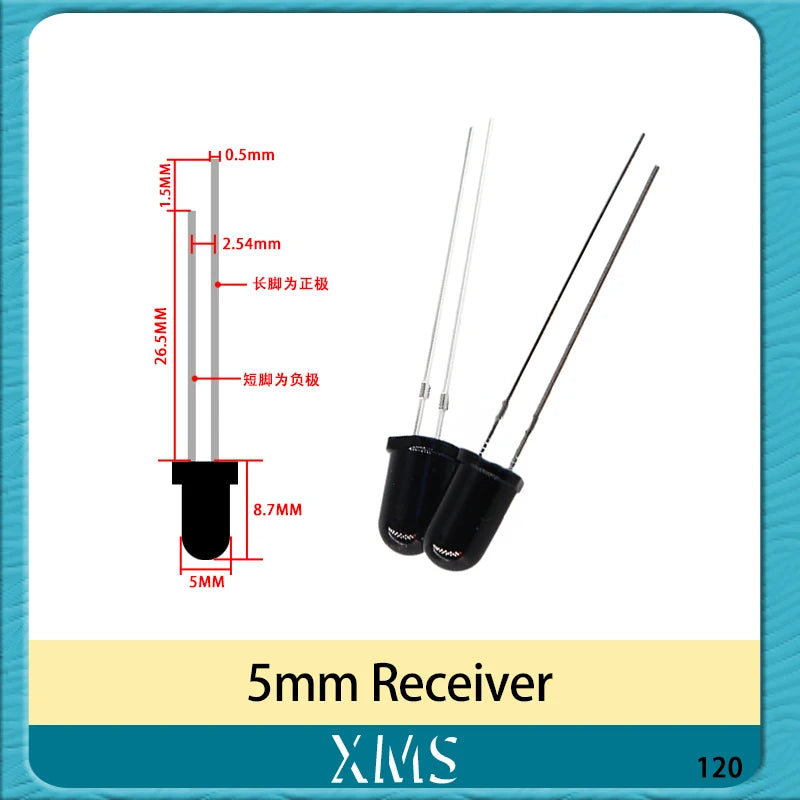 10pairs 3mm 5mm 940nm LEDs Infrared Emitter and IR Receiver Diode Diodes 301A for arduino