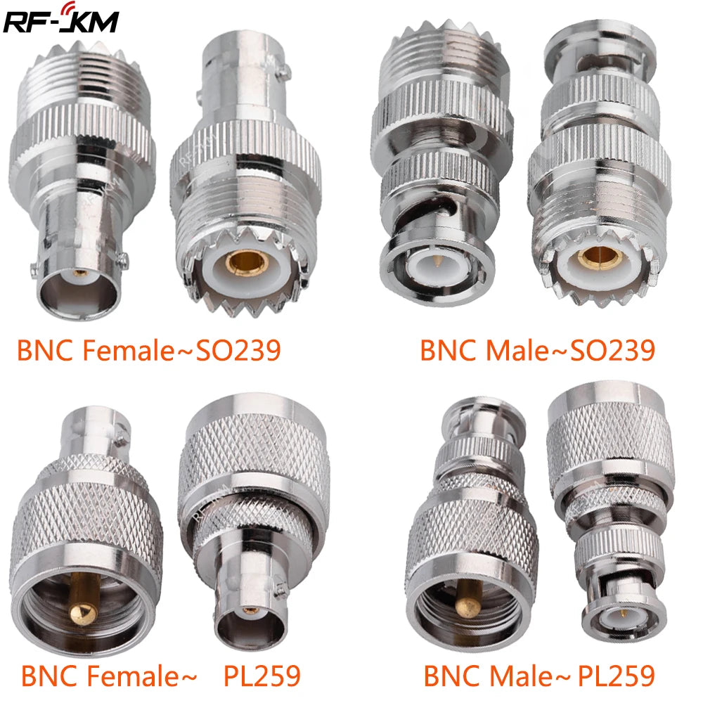 4 Piece SMA BNC UHF To SMA MCX MMCX BNC TNC UHF SO239 PL259 N F Type SMB RF Coaxial Coax Adapter Connector Combination