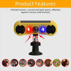 129Db Solar Sound Light Motion Sensor Alarm Built in 13Different Siren LED Lamp Solar Infrared Induction Alarm