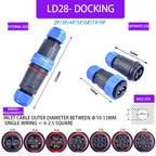 IP68 Waterproof Connector LD Series Male Plug & Female Socket 2-7 Pin & 9 Pin Panel Mount Aviation Wire Electrical Cable Connect