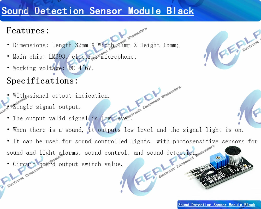 Sound sensor module sound control sensor MAX4466 MAX9814 switch detection whistle switch microphone amplifier For Arduino KY-037