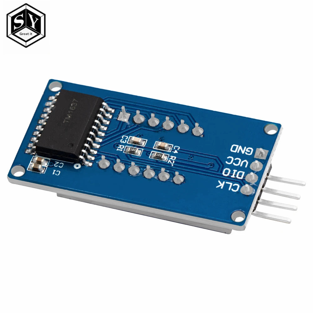 TM1637 4-Digit 0.36-Inch Red 7-Segment LED Display Module - Serial Interface Driver Board for Arduino Clock