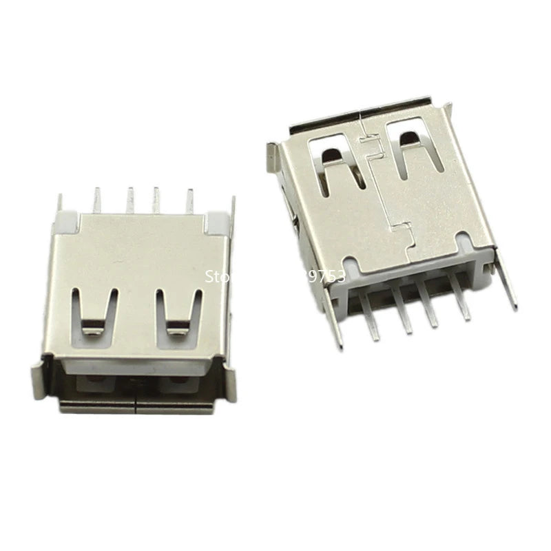 5PCS USB Interface Socket Type A Standard Port Female Male Solder Jacks Connector DIP Straight Vertical Bend Needle PCB Socket