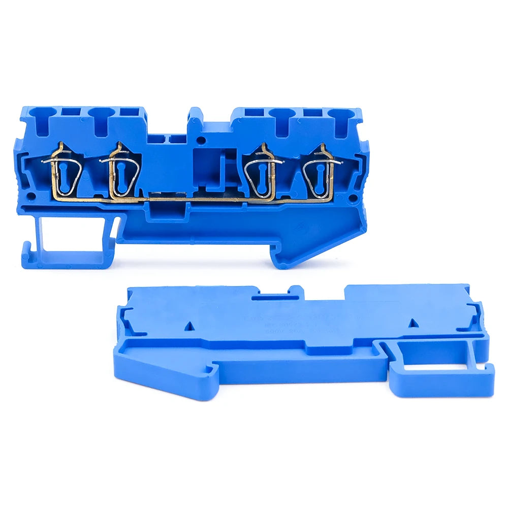 50Pcs ST 2.5-QUATTRO 4-Wire Terminal Block 2.5mm DIN Rail Compact Reliable Wiring Connections