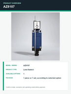 TEZUO AZ8107 IP65 Limit Switch Micro Travel Switch for Industrial Automation