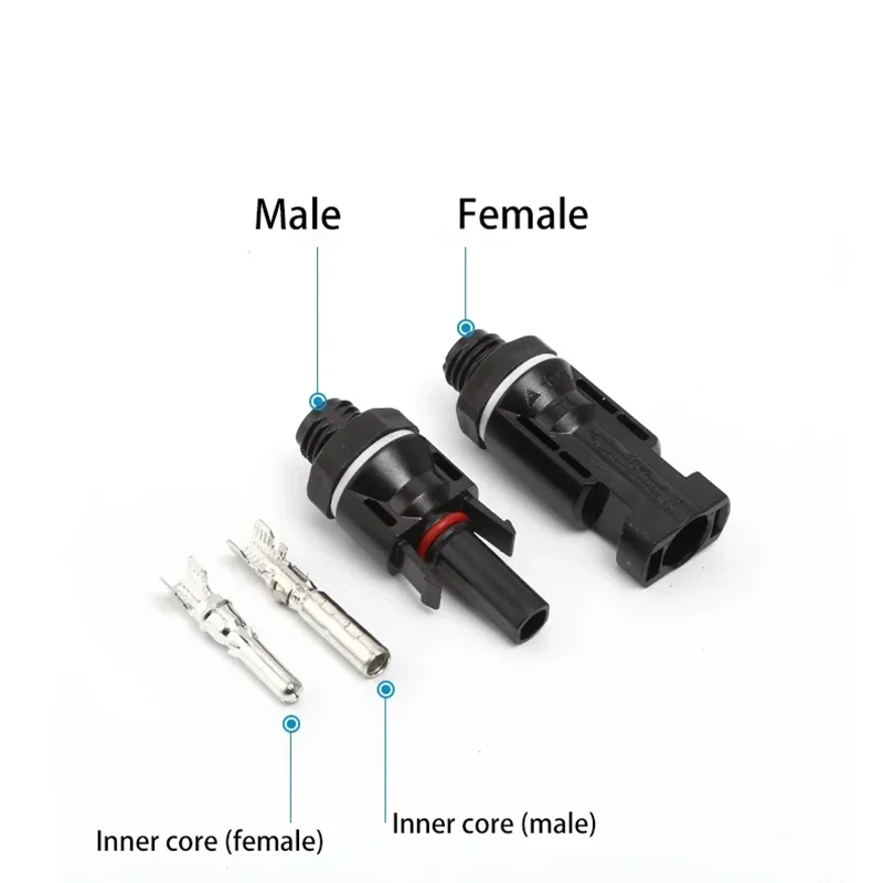 1/5/10 Pair M12 Thread Solar Male Female Connector High Quality Panel Coupler Inverter DC Combiner Box Installation connector E2