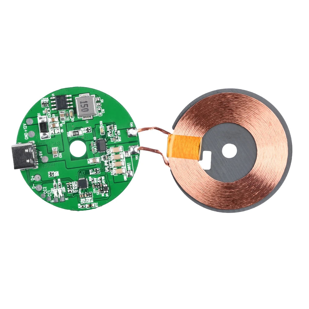 5V/9V/12V 9V-30V 20W High Power Wireless Fast Charger Transmitter Module Type-C Fast Charging Circuit Board for Mobile Phone